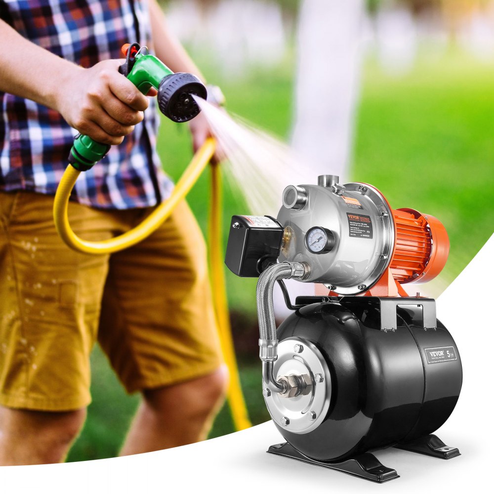 VEVOR 1.6 HP Shallow Well Pump with Pressure Tank 1320 GPH NSF Certification 