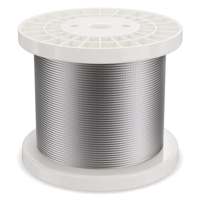 VEVOR T316 Stainless Steel Cable 1/8" 7x7 Steel Wire Rope 600 ft Cable Railing 