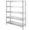 VEVOR Stainless Steel Shelving 48x18.5 Inch 5 Tier Adjustable Shelf Storage Unit Stainless Steel Heavy Duty Shelving for Kitchen Commercial Office Garage Storage 330lb Per Shelf