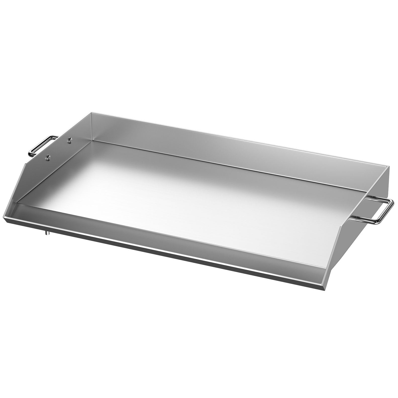 VEVOR Stainless Steel Griddle,36\" x 22\" Universal Flat Top Rectangular Plate, BBQ Charcoal/Gas Non-Stick Grill with 2 Handles and Grease Groove with Hole?Grills for Camping, Tailgating and Parties 
