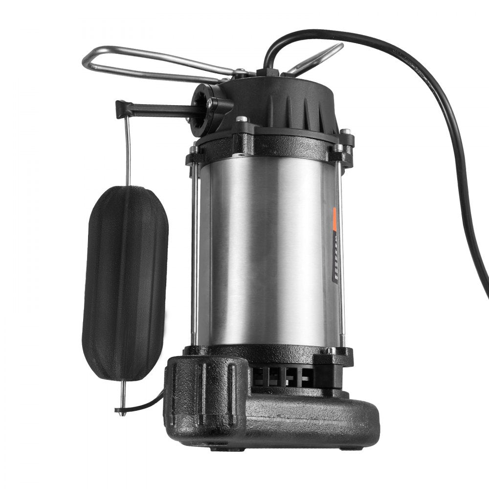 VEVOR Submersible Sewage Pump Water Pump 0.5HP 4188GPH 24 ft Lift for Basement 