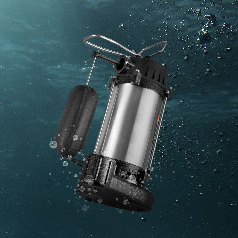 VEVOR Submersible Sewage Pump Water Pump 1HP 5770GPH 34 ft Lift for Basement 