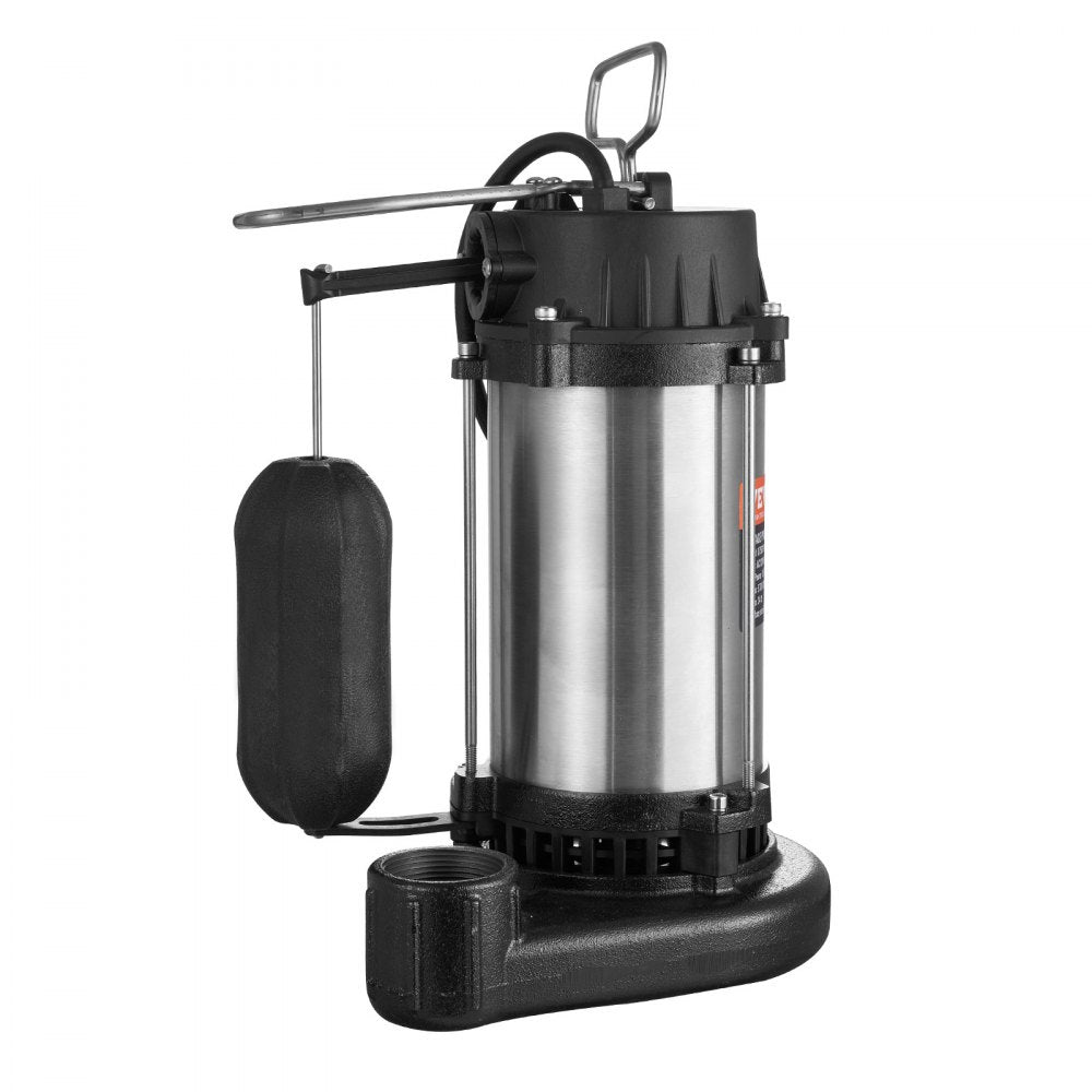 VEVOR Submersible Sewage Pump Water Pump 1HP 5770GPH 34 ft Lift for Basement 