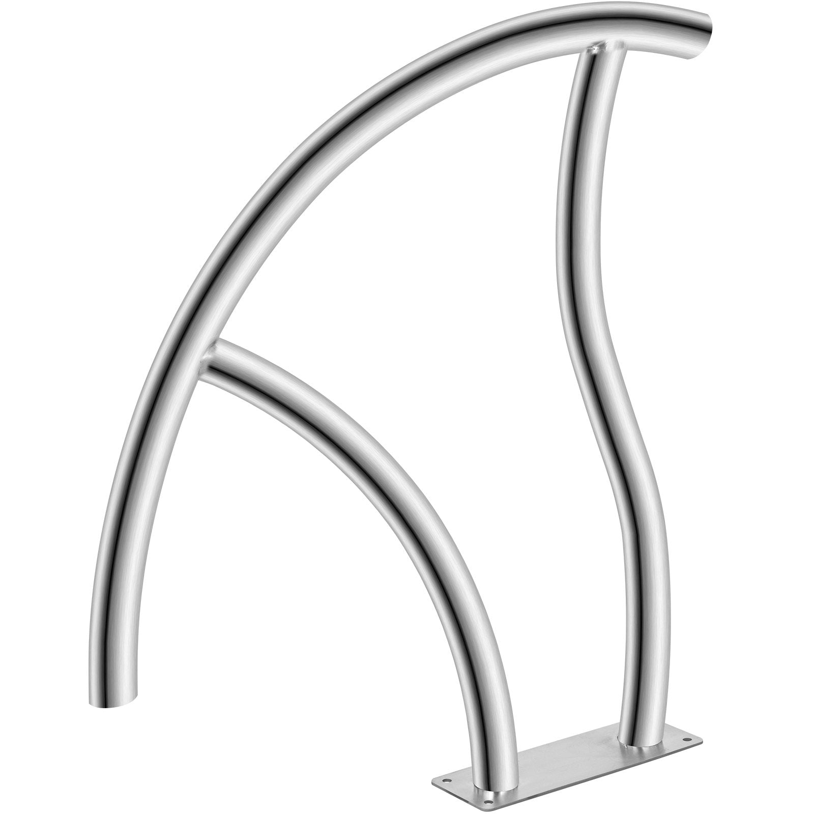 VEVOR Swimming Pool Handrail Ladder Handrail Stainless Steel Rail w/ Base Plate 