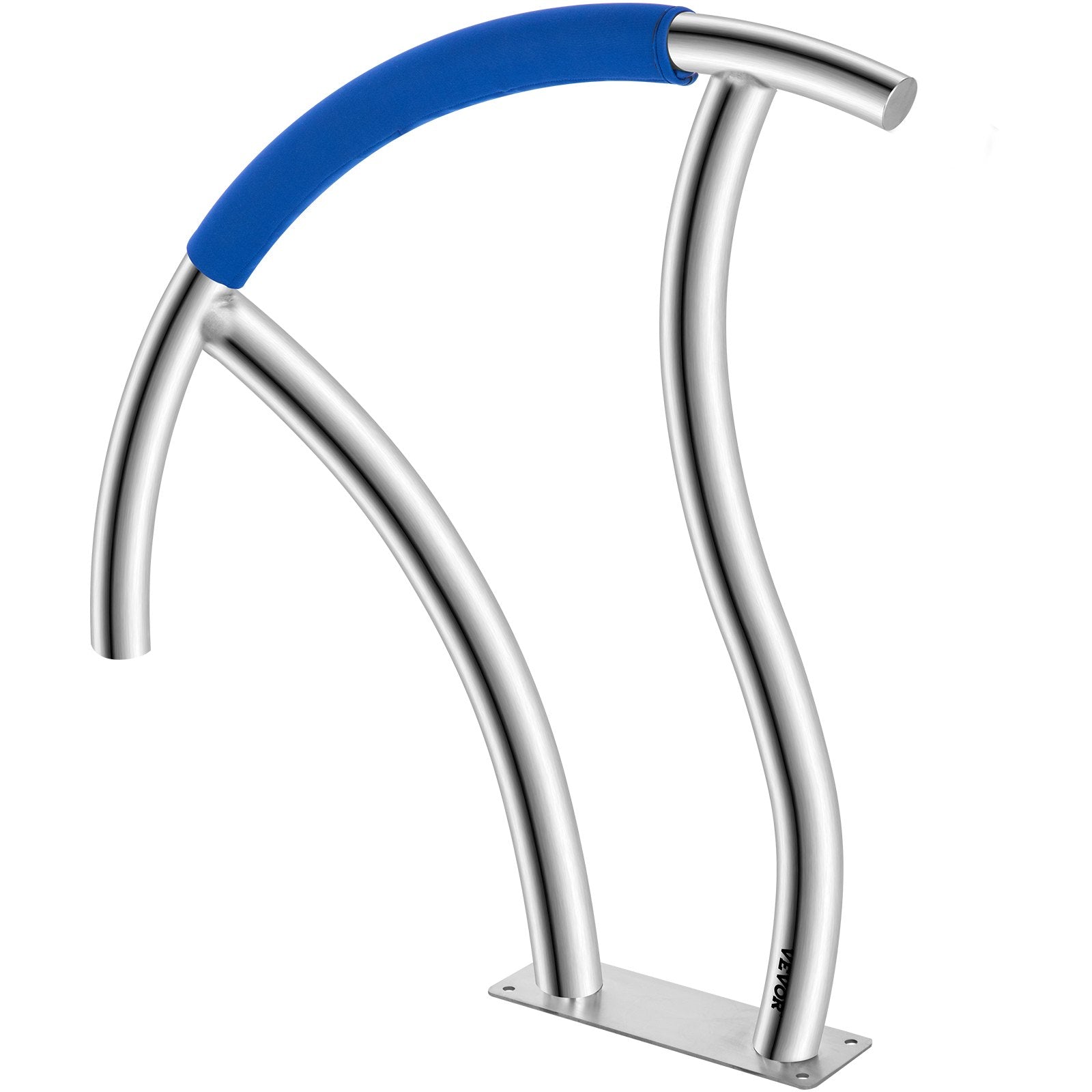 VEVOR Swimming Pool Handrail Ladder Handrail Stainless Steel Rail w/ Base Plate 