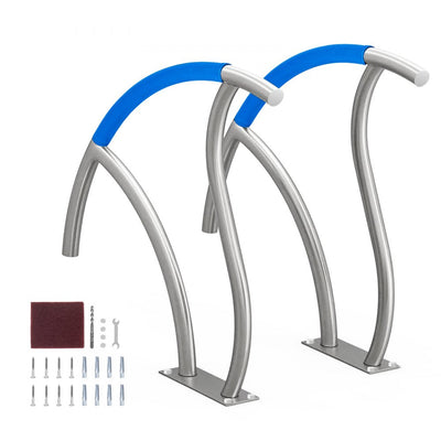 VEVOR Pool Handrail 2 PCS 30x30in Stainless Steel with Base Plate for Spas 