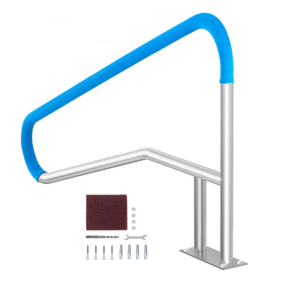 VEVOR Pool Handrail 55 x 32 inch Stainless Steel with Base Plate for Spas 