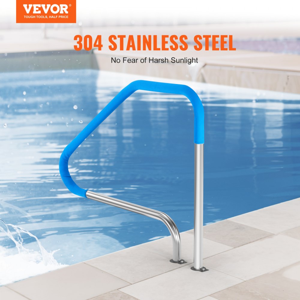 VEVOR Pool Handrail 46 x 37 inch Stainless Steel (Pre-built) for Indoor/Outdoor 