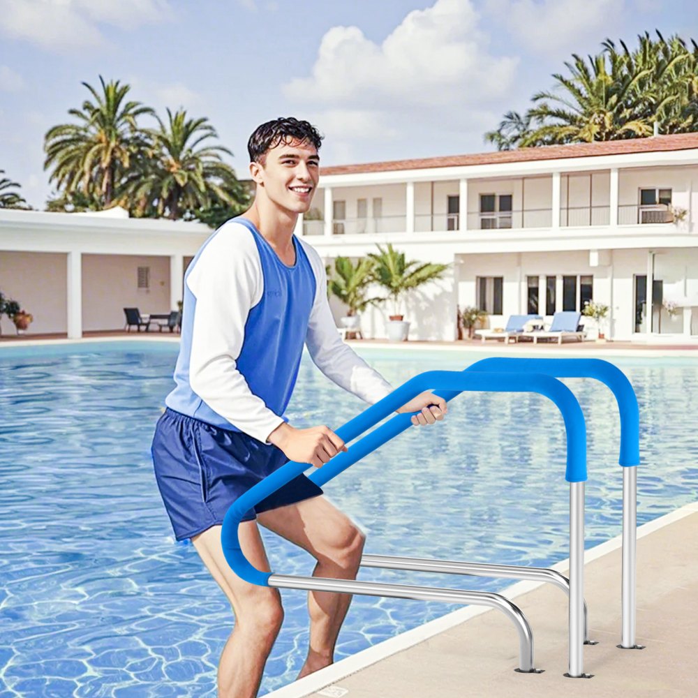 VEVOR Pool Handrail 46 x 37 inch Stainless Steel (Pre-built) for Indoor/Outdoor 