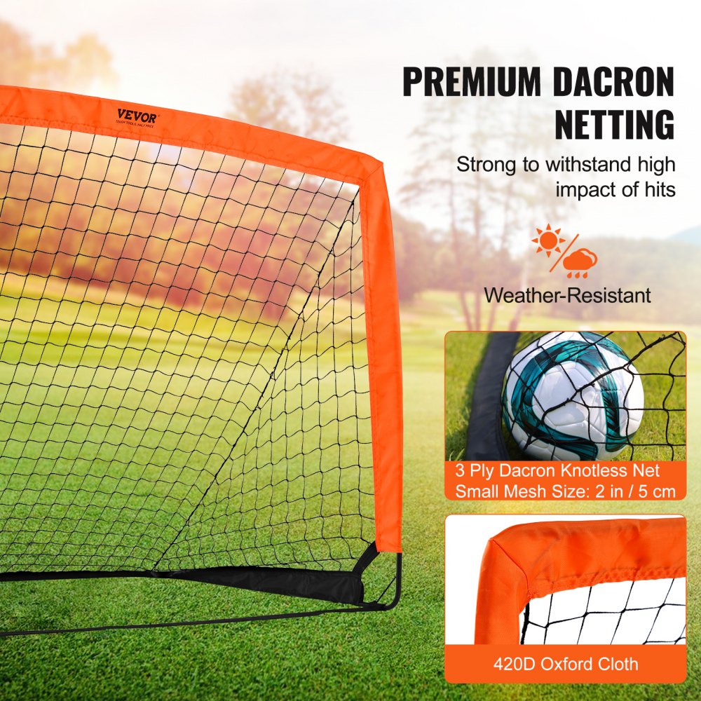 VEVOR Portable Soccer Goal, 4x3 ft Kids Backyard Soccer Net, Foldable Pop Up Practice Soccer Net, Mini Youth Training Soccer Goal Set, All-Weather Indoor Outdoor Soccer Goals with Carry Bag, 1 Pack 