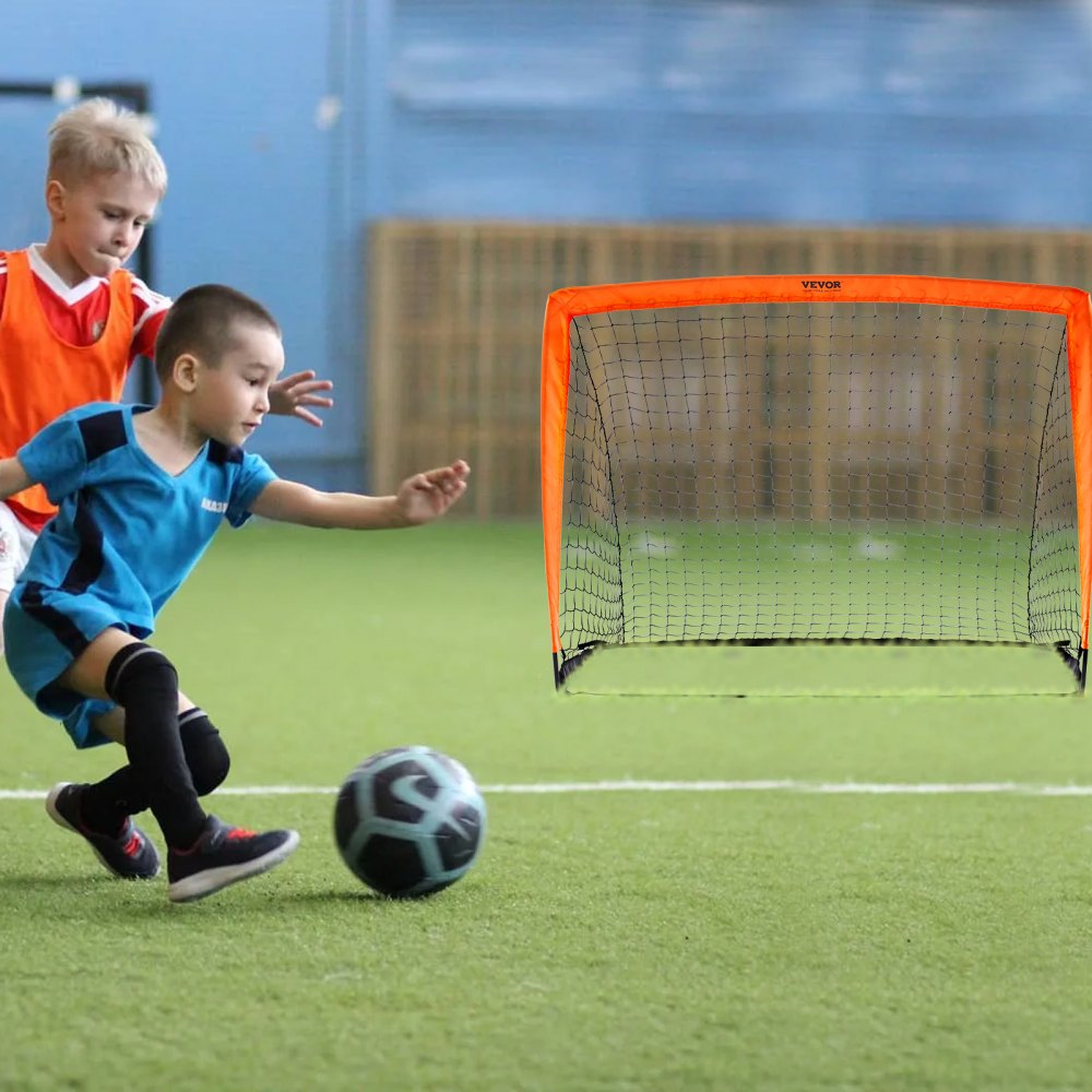VEVOR Portable Soccer Goal, 4x3 ft Kids Backyard Soccer Net, Foldable Pop Up Practice Soccer Net, Mini Youth Training Soccer Goal Set, All-Weather Indoor Outdoor Soccer Goals with Carry Bag, 1 Pack 