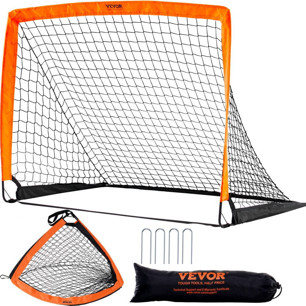 VEVOR Portable Soccer Goal, 4x3 ft Kids Backyard Soccer Net, Foldable Pop Up Practice Soccer Net, Mini Youth Training Soccer Goal Set, All-Weather Indoor Outdoor Soccer Goals with Carry Bag, 1 Pack 
