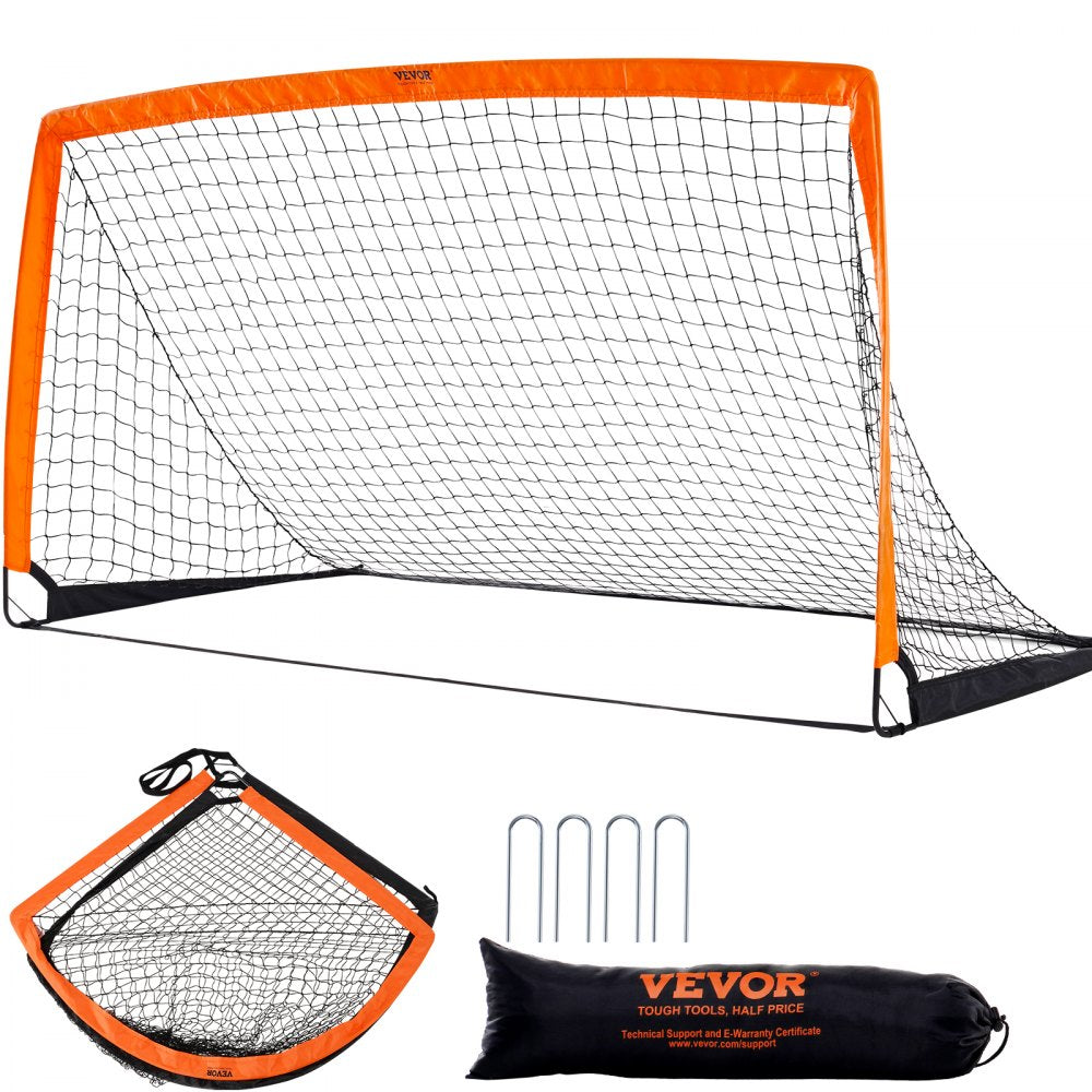 VEVOR Portable Soccer Goal, 6.5x3.25 ft Kids Backyard Soccer Net, Foldable Pop Up Practice Soccer Net, Mini Youth Training Soccer Goal Set, All-Weather Indoor Outdoor Soccer Goals with Carry Bag 