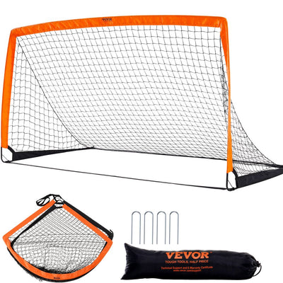 VEVOR Portable Soccer Goal, 6.5x3.25 ft Kids Backyard Soccer Net, Foldable Pop Up Practice Soccer Net, Mini Youth Training Soccer Goal Set, All-Weather Indoor Outdoor Soccer Goals with Carry Bag 