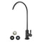 VEVOR Stainless Steel Faucet, Lead-Free Water Purifier Faucets, Reverse Osmosis Faucet with Solid Brass Valve, High Arch Drinking Water Faucets For Kitchen Sink, Bar Counter, Cafe Shop, Matte Black