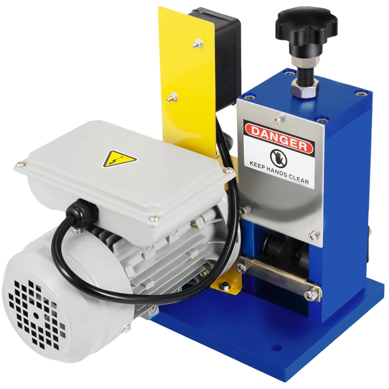 VEVOR Cable Wire Stripping Machine 1.5-25mm Dark Blue Wire Stripping Machine 1 Channels Tool Manual Hand Cranked Industrial Wire Stripping Recycle +Cutter Blade (Dark Blue/Cutter Blade) 