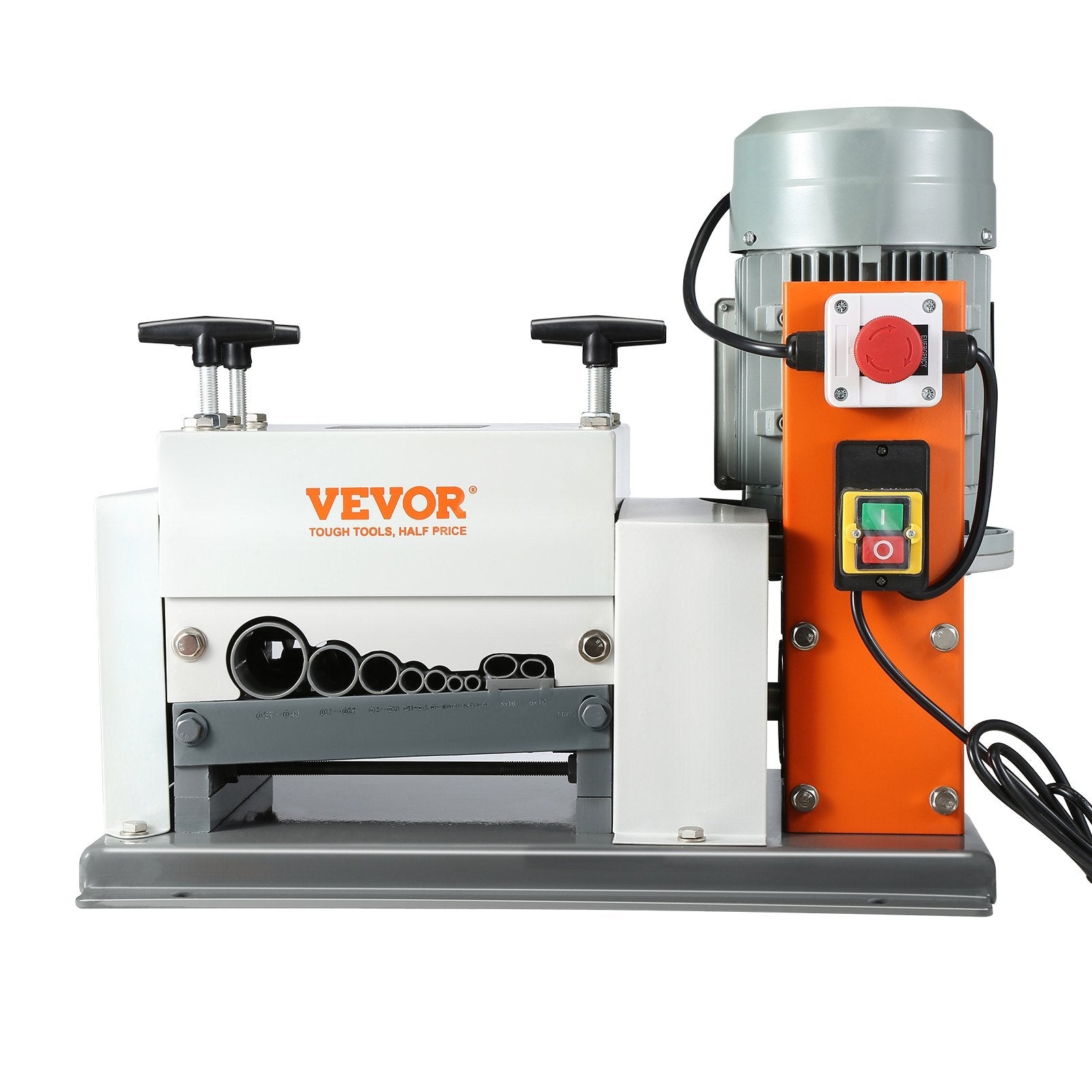 VEVOR Automatic Wire Stripping Machine, 0.06''-1.57'' Electric Motorized Cable Stripper, 1500 W, 88 ft/min Wire Peeler with Double Blades (Cut/Peel), 9 Channels for Scrap Copper Recycling 