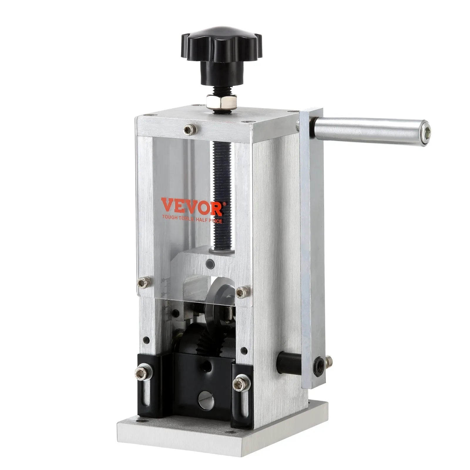 VEVOR Manual Wire Stripping Machine, 0.06''-0.98'' Copper Stripper with Hand Crank or Drill Powered, Visible Stripping Depth Reference, Portable Aluminum Frame Wire Peeler for Scrap Copper Recycling