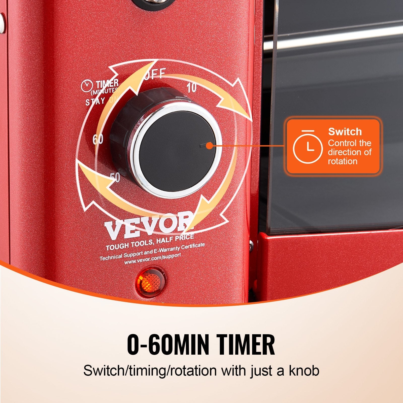 VEVOR Stainless Steel Shawarma Grill Machine Electric Gyro Rotisserie Machine 