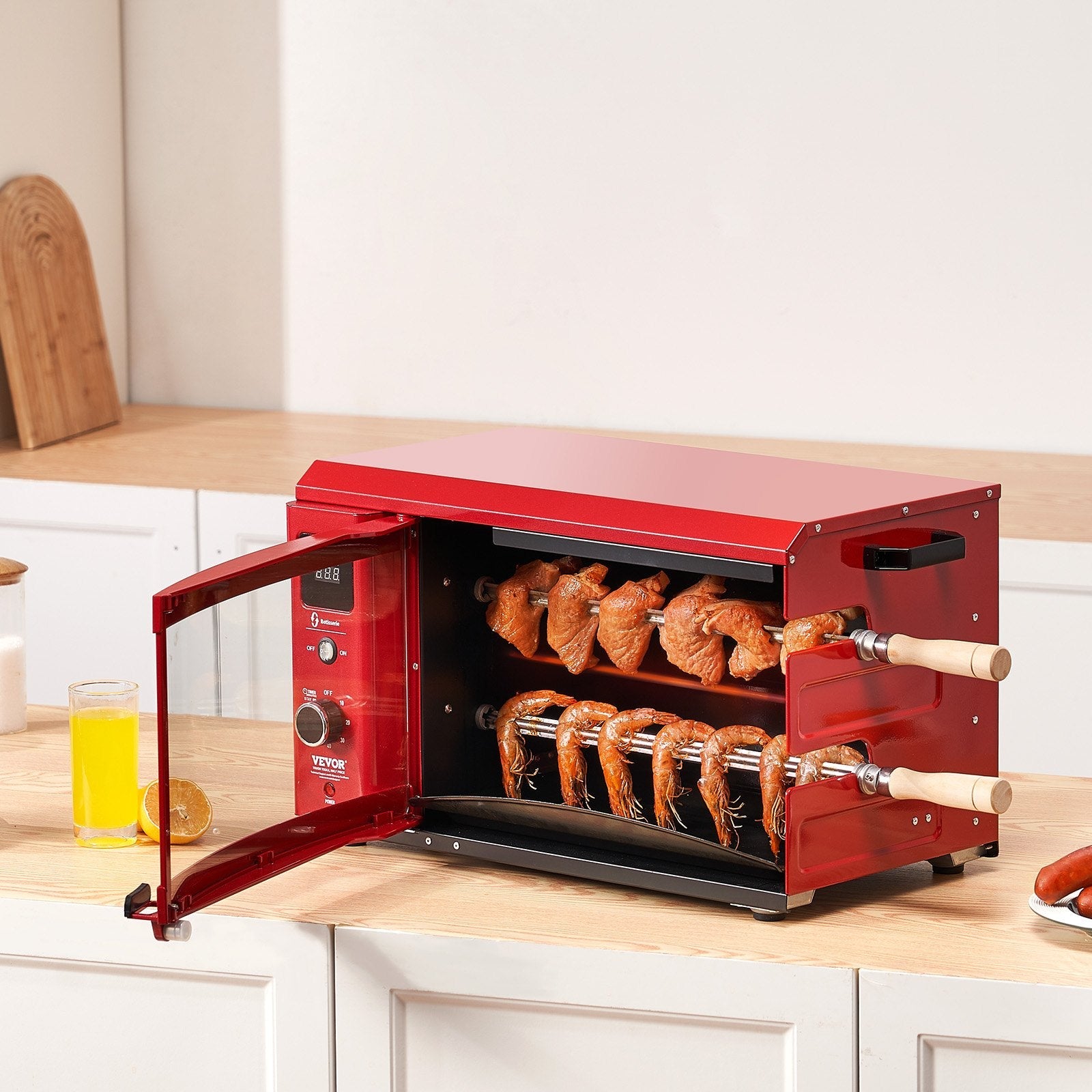 VEVOR Stainless Steel Shawarma Grill Machine Electric Gyro Rotisserie Machine 