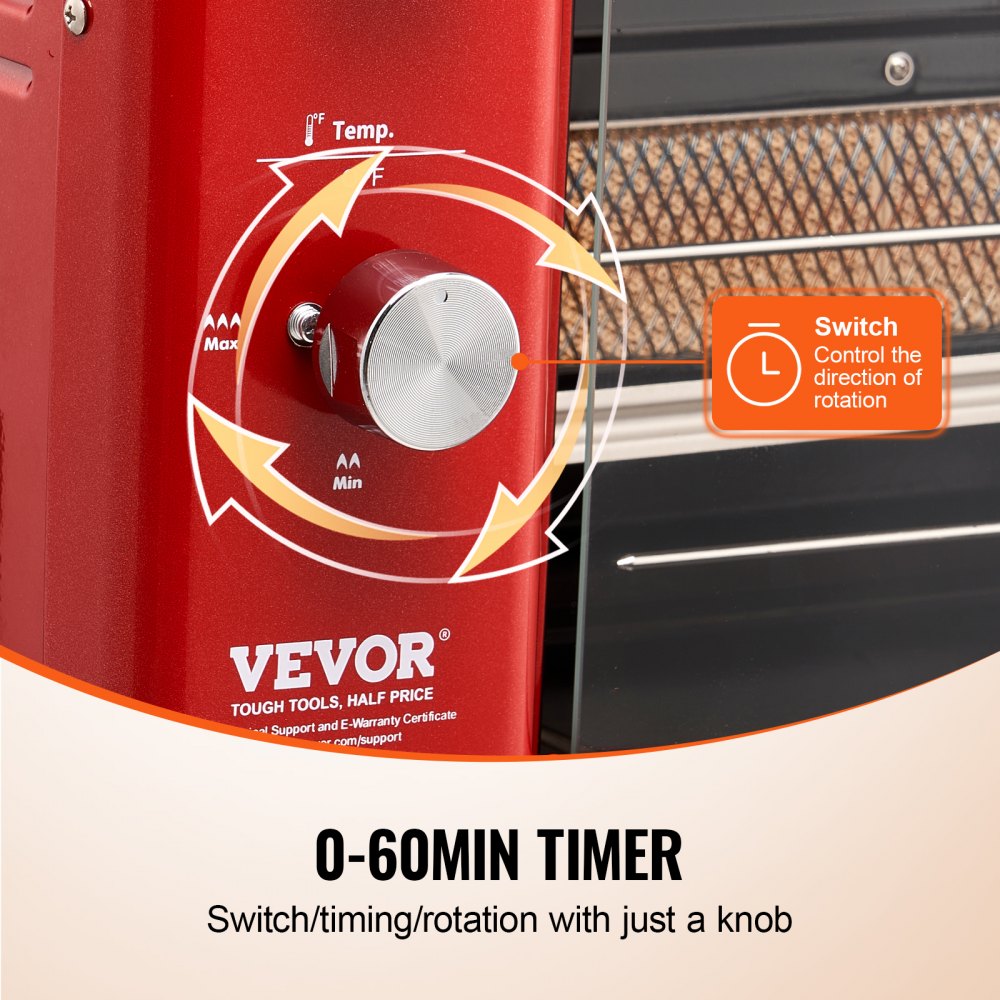 VEVOR Stainless Steel Shawarma Grill Machine Electric/Gas Gyro Rotisserie Doner 