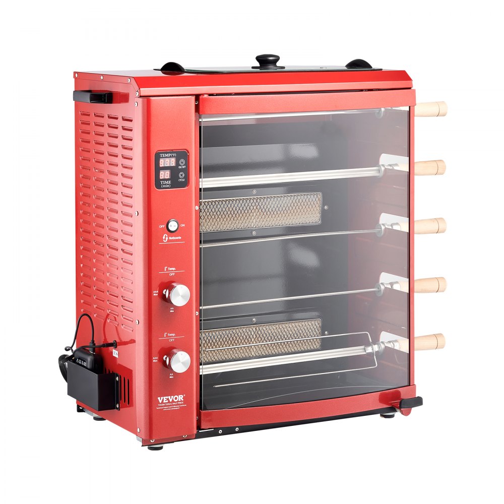 VEVOR Stainless Steel Shawarma Grill Machine Electric/Gas Gyro Rotisserie Doner 