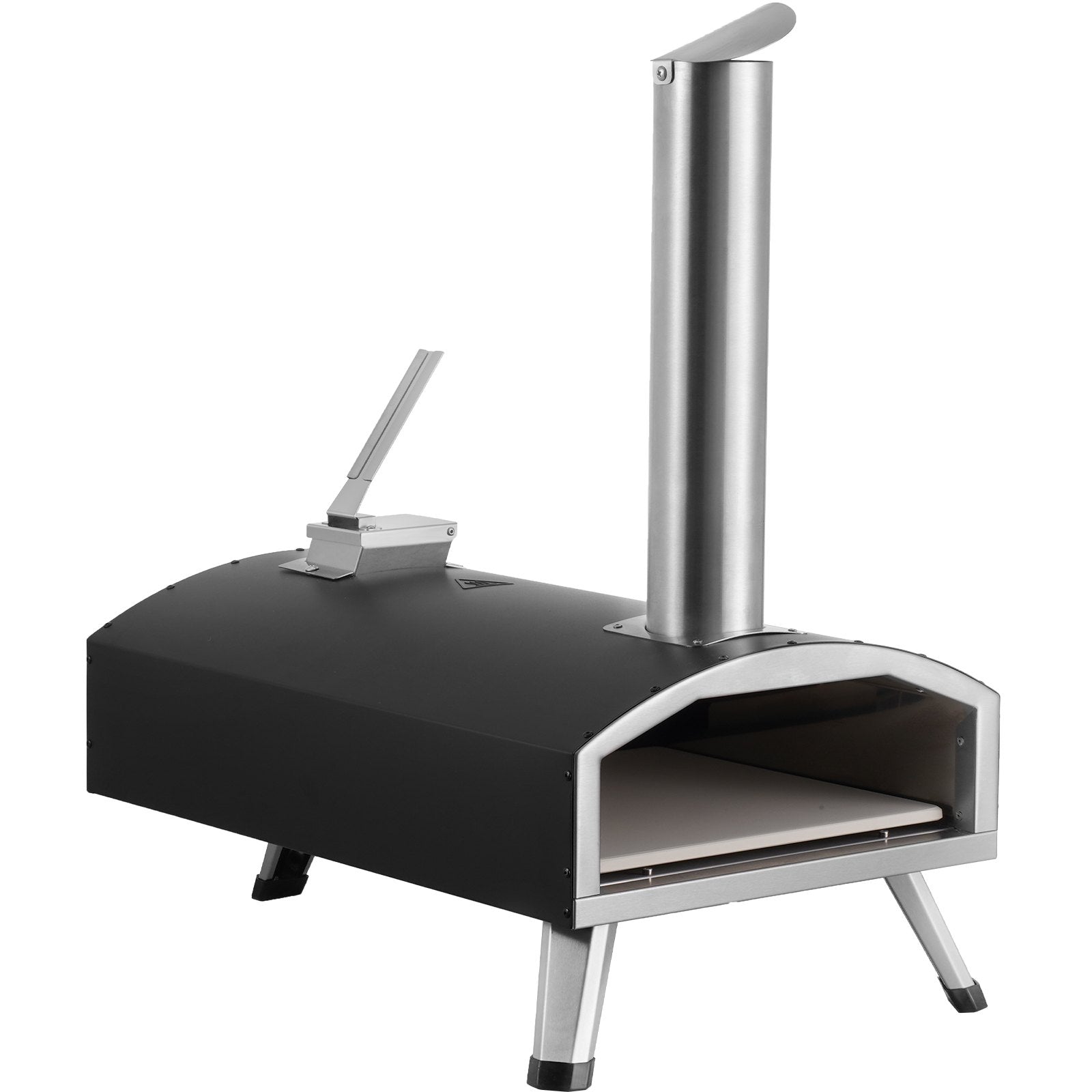 VEVOR 12" Outdoor Pizza Oven Portable Wood Pellet Pizza Oven Iron Spray Camping 