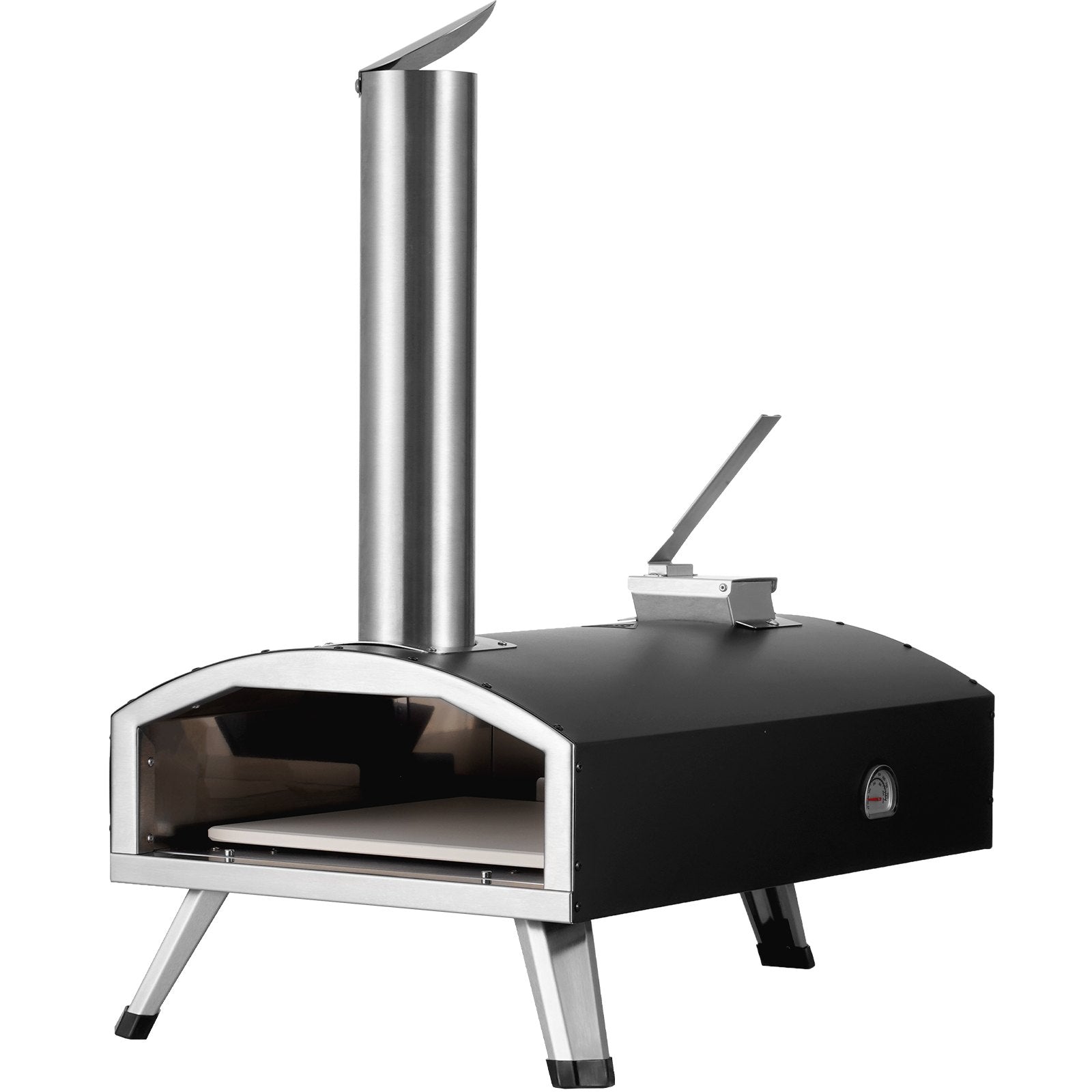 VEVOR 12" Outdoor Pizza Oven Portable Wood Pellet Pizza Oven Iron Spray Camping 