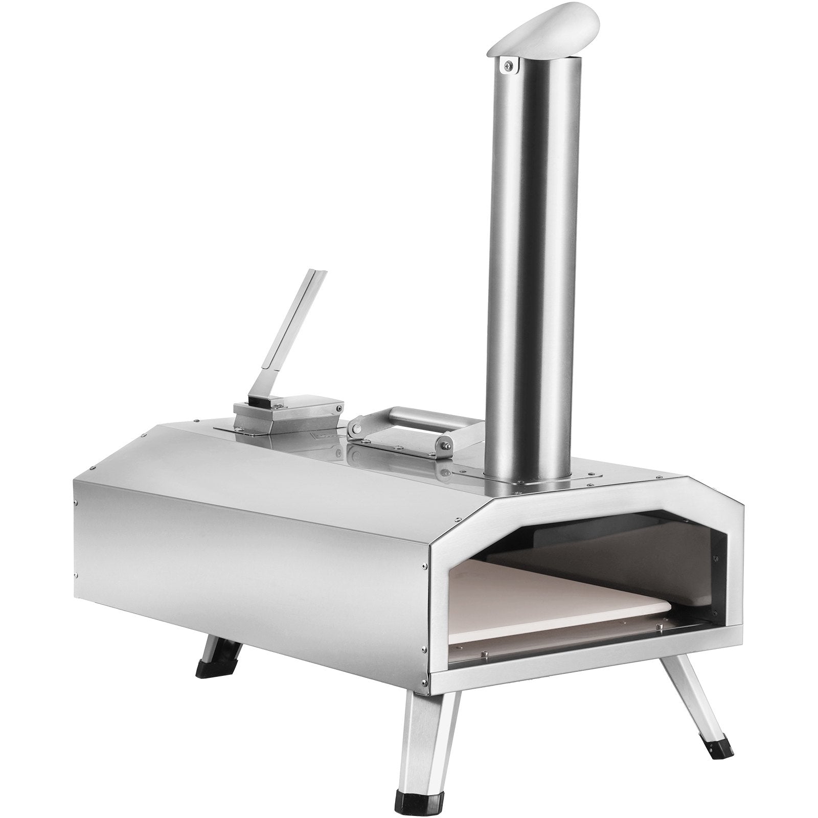 VEVOR 12" Outdoor Pizza Oven Portable Pellet/Gas Pizza Oven Foldable for Camping 