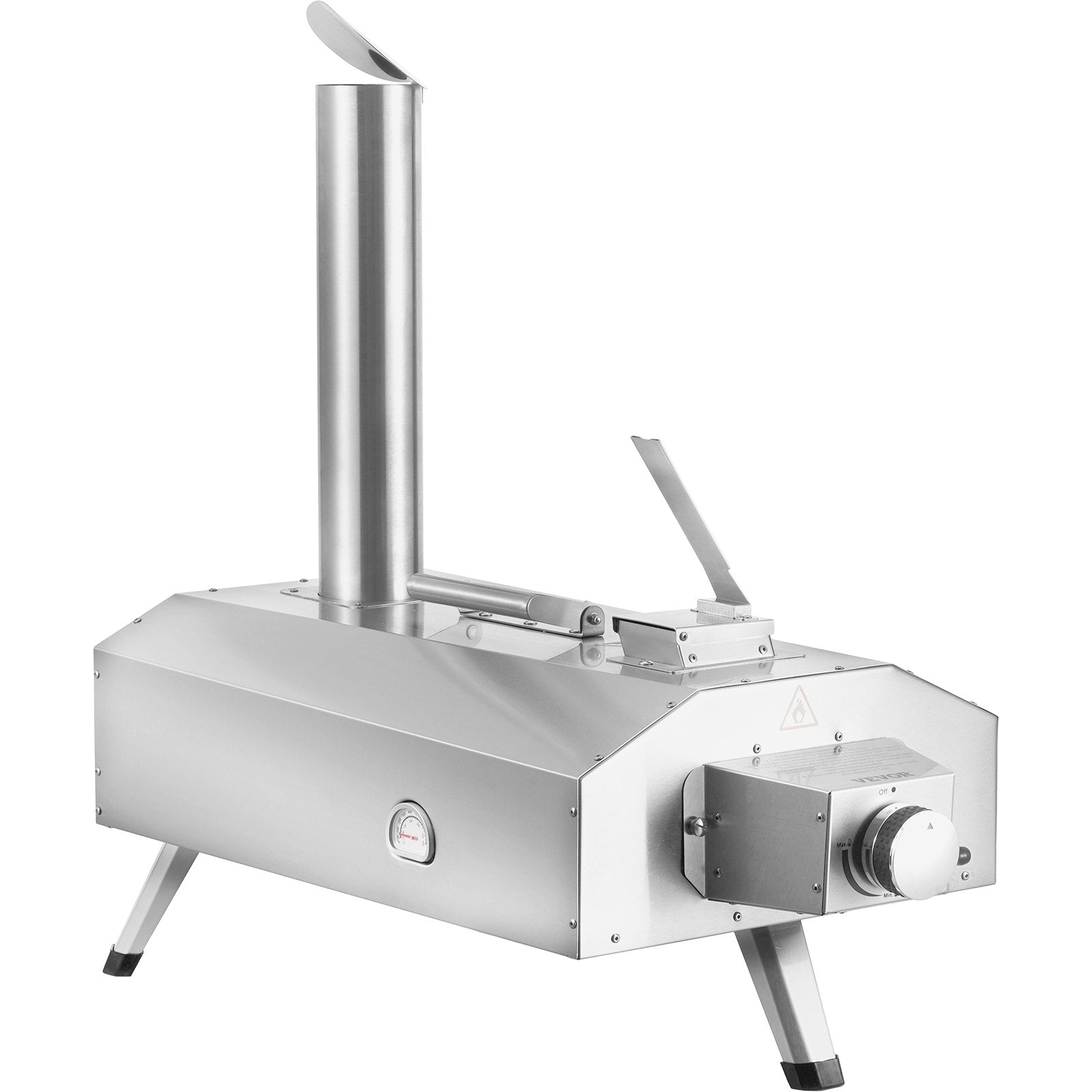 VEVOR 12" Outdoor Pizza Oven Portable Pellet/Gas Pizza Oven Foldable for Camping 