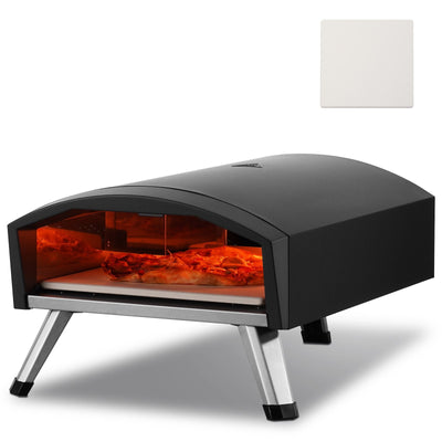 VEVOR 12" Outdoor Pizza Oven Portable Gas Oven Iron Spray Foldable for Camping 