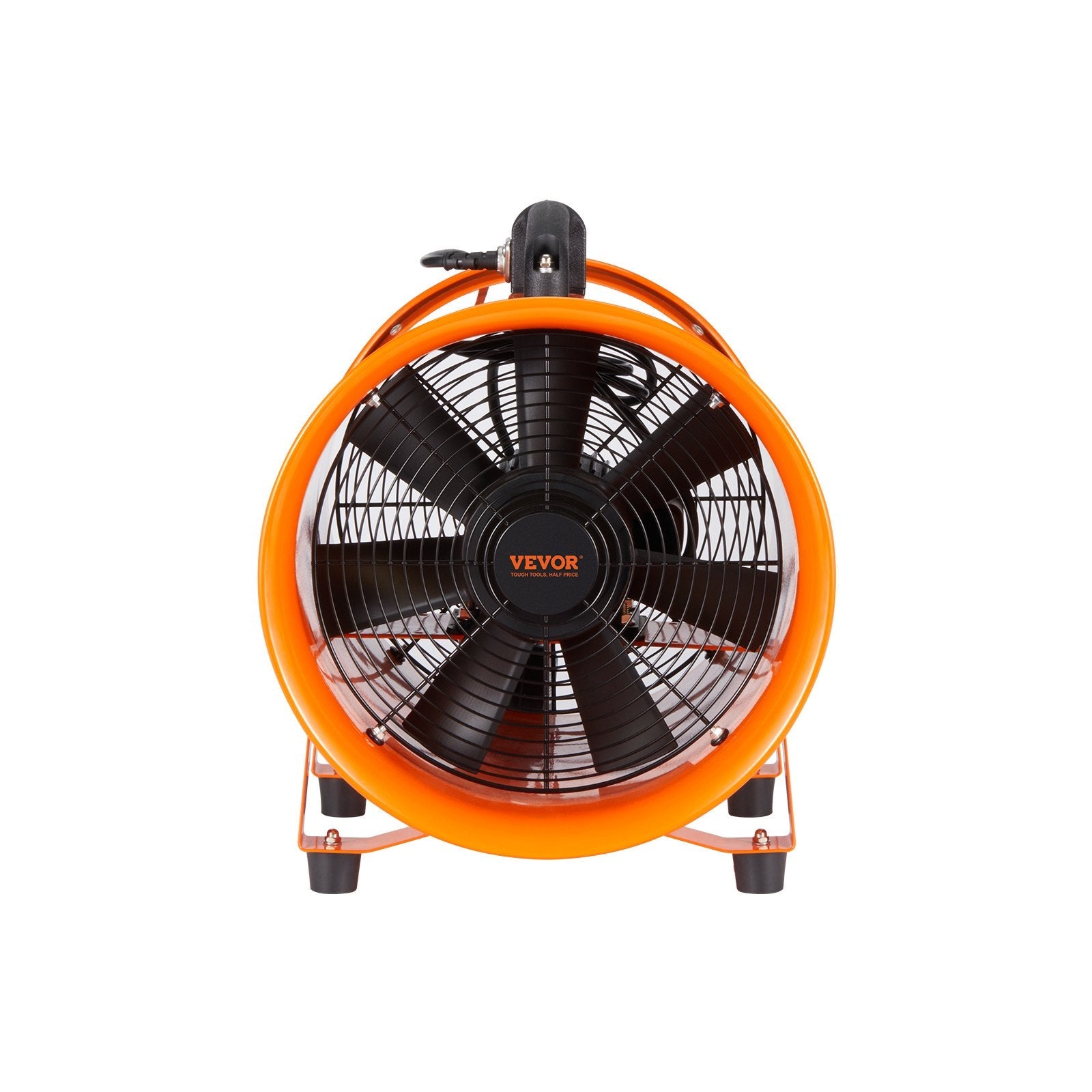 VEVOR Portable Ventilator, 10 inch Heavy Duty Cylinder Fan with 33ft Duct Hose, 380W Strong Shop Exhaust Blower 1893FM, Industrial Utility Blower for Sucking Dust, Smoke, Smoke Home/Workplace 