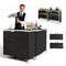 Portable Folding Bar Table Set with Storage Shelf & Carry Bag – 2 Pack