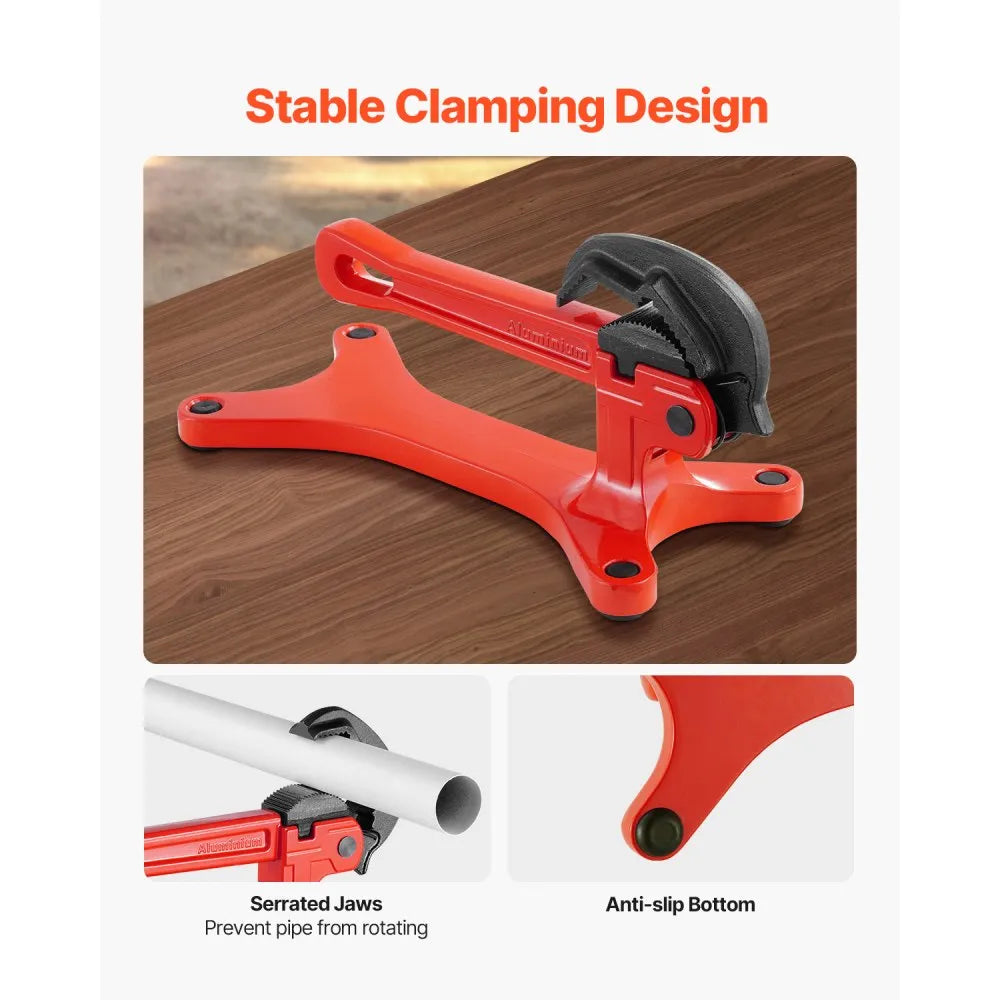 VEVOR Pipe Vise Portable Lightweight Aluminum Pipe Vise 1/8" to 1-1/2" Capacity