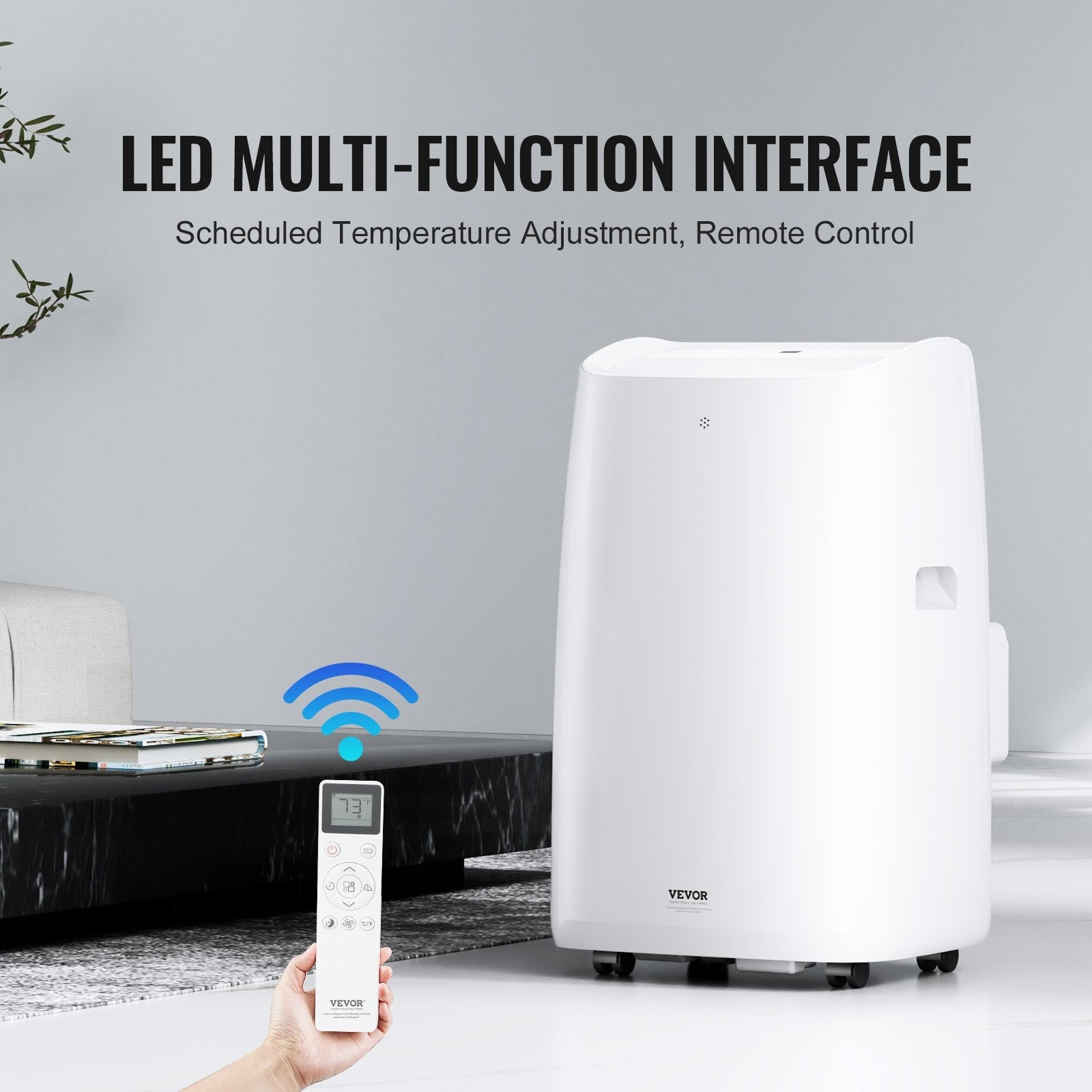 VEVOR Portable Air Conditioner 14k BTU 3 in 1 AC Cool Dehumidifier Fan 