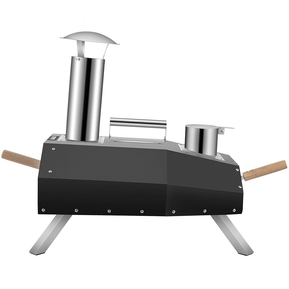 VEVOR Portable Pizza Oven, 12\" Pellet Pizza Oven, Stainless Steel Pizza Oven Outdoor, Wood Burning Pizza Oven w/Foldable Feet Portable Wood Oven w/Complete Accessories & Pizza Bag for Outdoor Cooking 