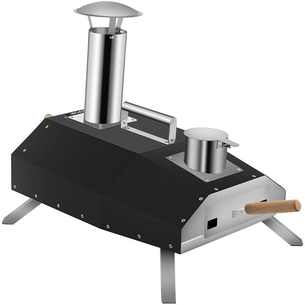 VEVOR Portable Pizza Oven, 12\" Pellet Pizza Oven, Stainless Steel Pizza Oven Outdoor, Wood Burning Pizza Oven w/Foldable Feet Portable Wood Oven w/Complete Accessories & Pizza Bag for Outdoor Cooking 