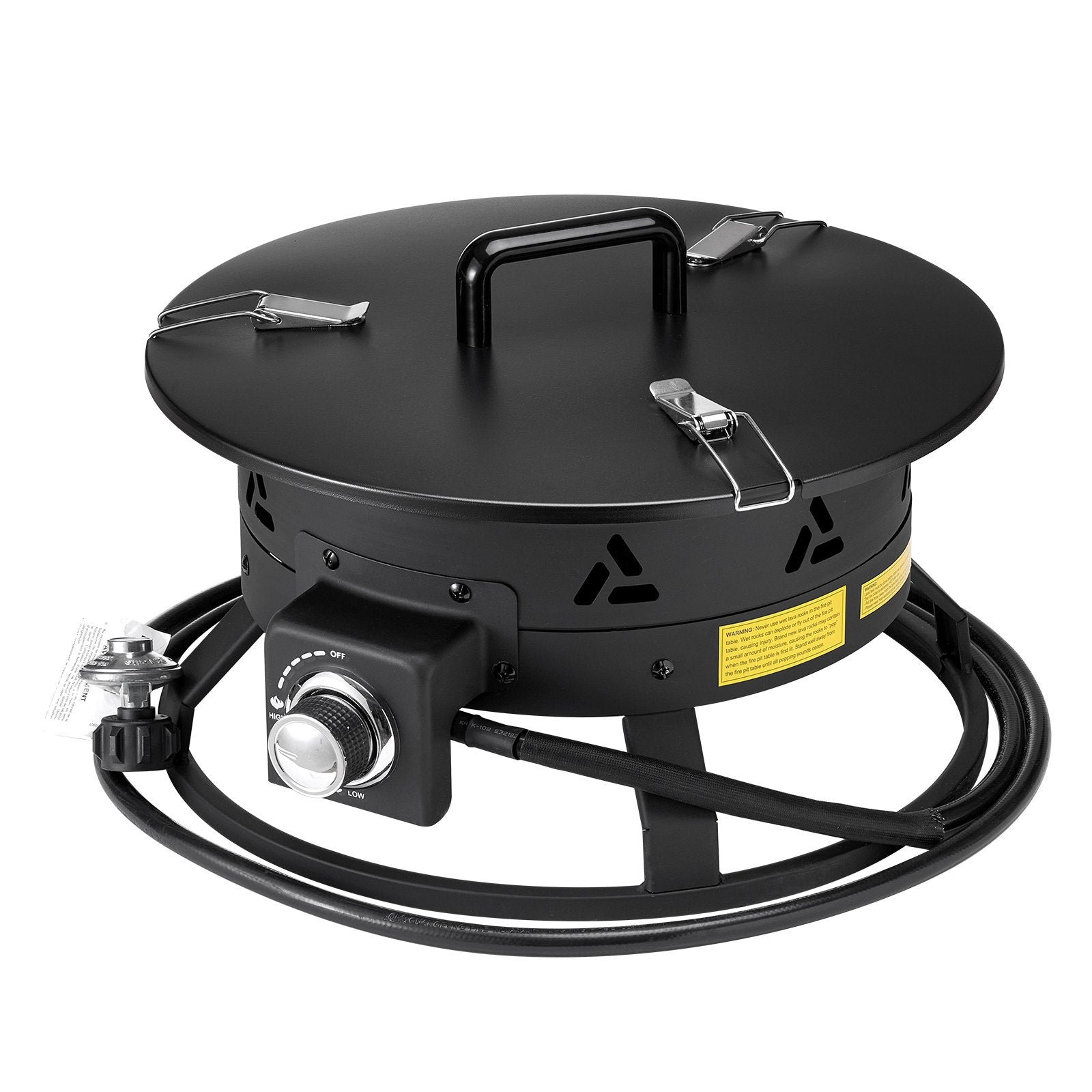 VEVOR Propane Fire Pit 19” Outdoor Portable Gas Fire Pit for Heating 58000 BTU 