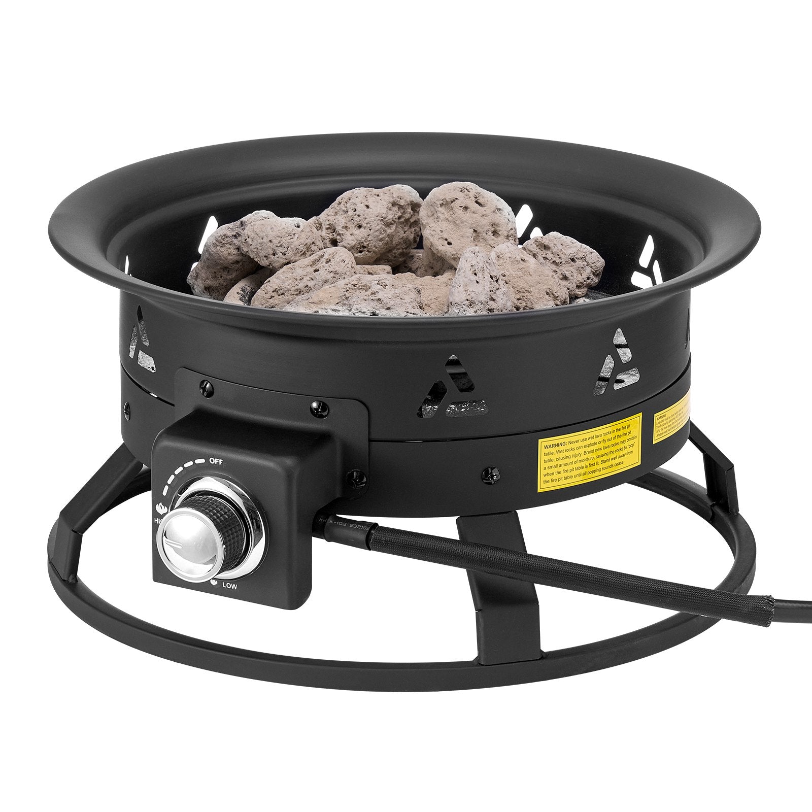 VEVOR Propane Fire Pit 19” Outdoor Portable Gas Fire Pit for Heating 58000 BTU 