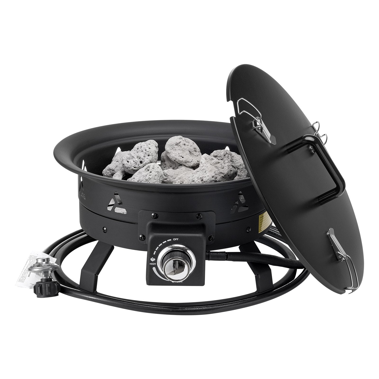 VEVOR Propane Fire Pit 19” Outdoor Portable Gas Fire Pit for Heating 58000 BTU 