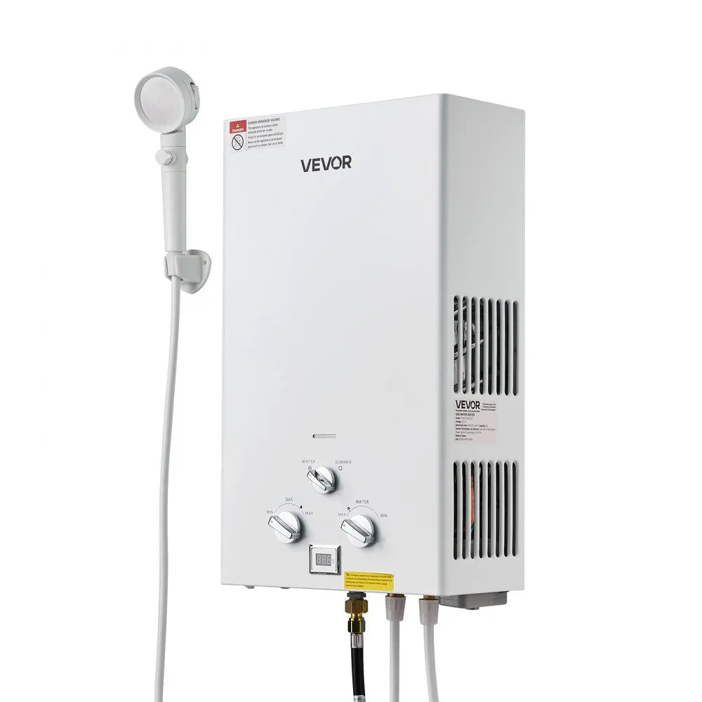 VEVOR Portable Propane Water Heater 10L Tankless with Accessory Regulator