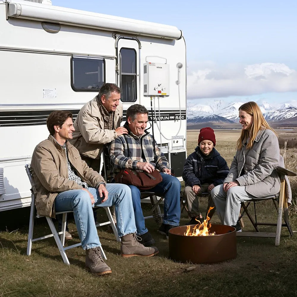 VEVOR Portable Propane Water Heater 5L Tankless with Water Pump for RV Camping