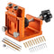 VEVOR Pocket Hole Jig Kit, 0.47 to 1.89 in Adjustable, Jig Pocket Hole System with Step Drill, Hex Wrench, Drill Stop Ring, Square Drive Bit, Plugs and Screws, Reinforced Metal Frame, for Woodworking
