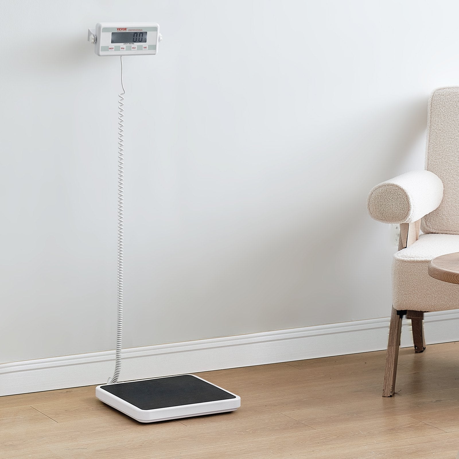 VEVOR Portable Medical Scale Digital Physician Weight Scale Anti-Slip Mat 550LBS 