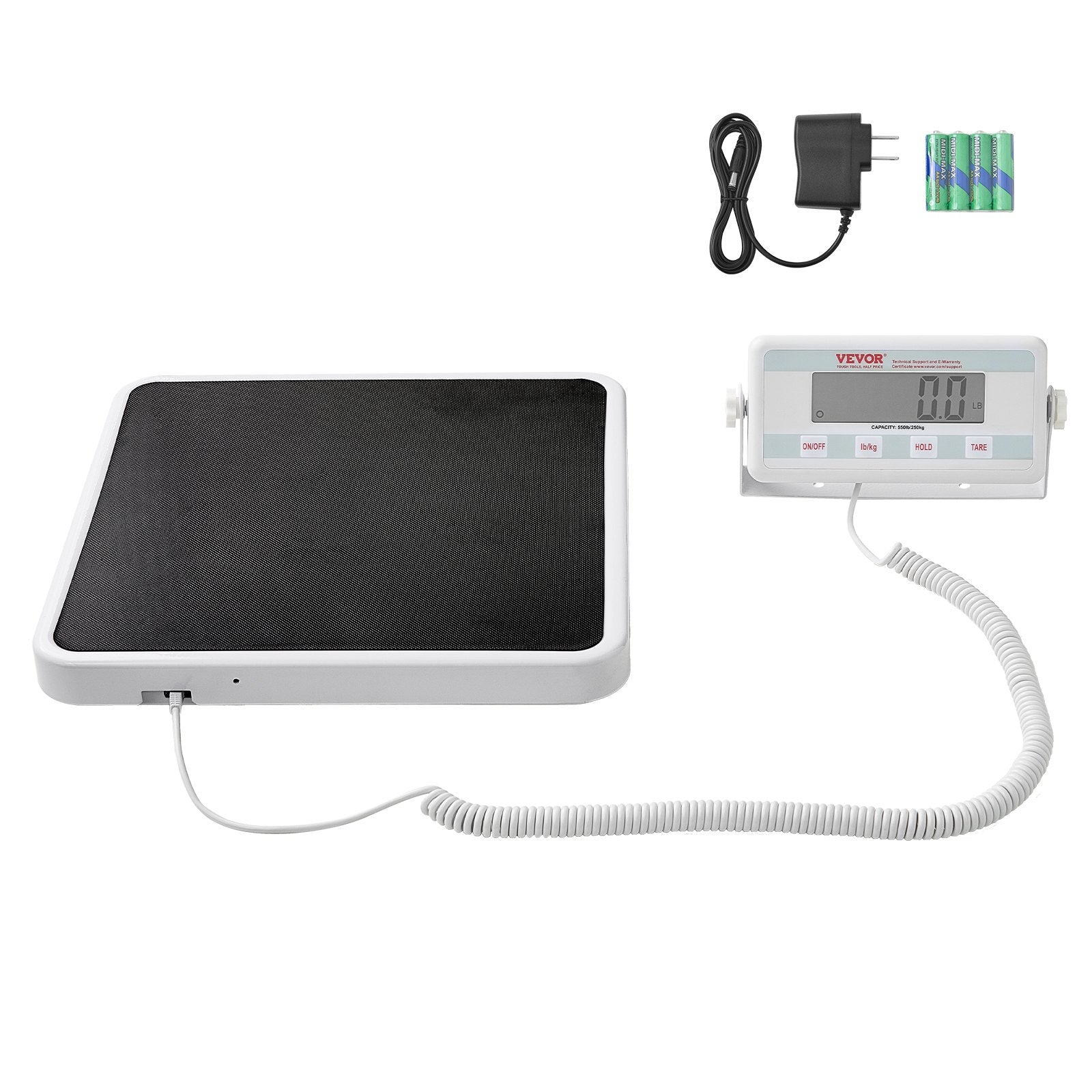 VEVOR Portable Medical Scale Digital Physician Weight Scale Anti-Slip Mat 550LBS 