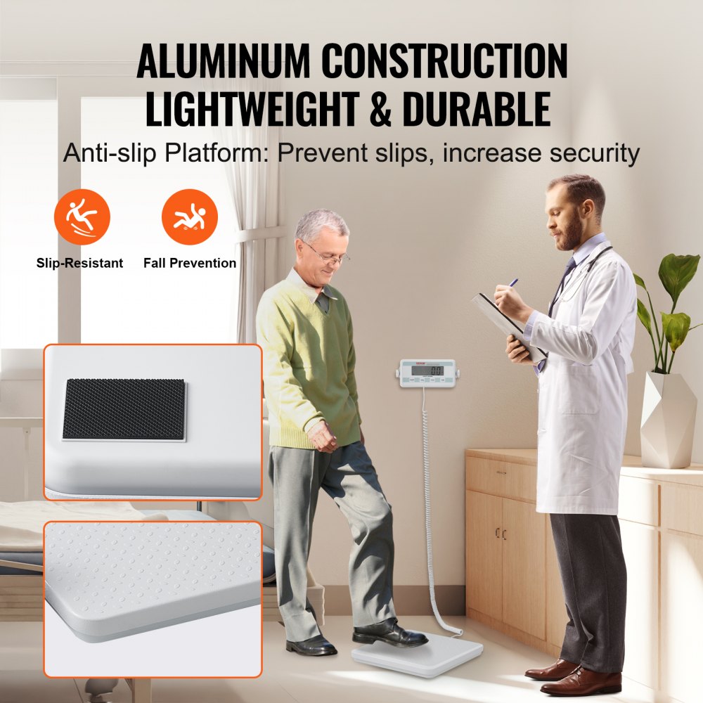 VEVOR Portable Medical Scale Digital Physician Scale for Weighing 440LB Capacity 