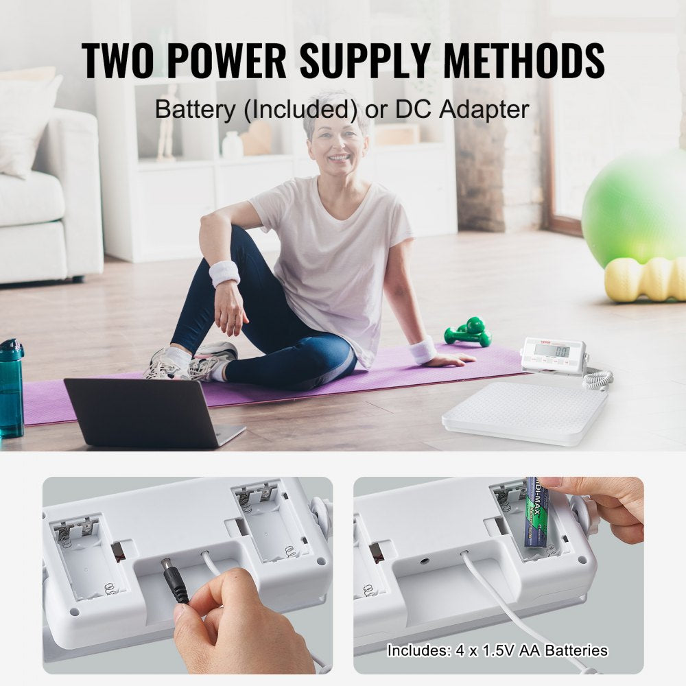 VEVOR Portable Medical Scale Digital Physician Scale for Weighing 440LB Capacity 