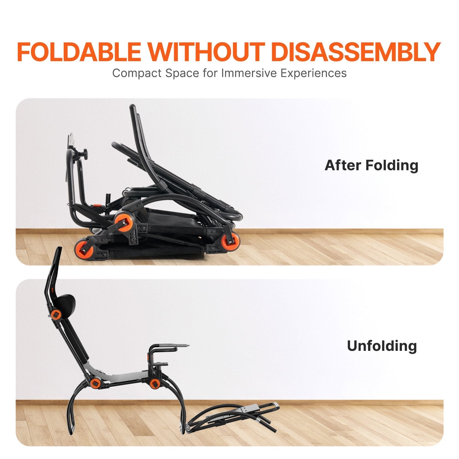 VEVOR Racing Wheel Stand Foldable for Logitech G923/G920/G29 GT/Formula Mode 