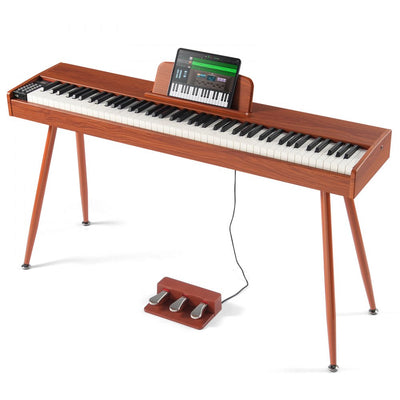 VEVOR 88 Key Fully Weighted Digital Piano Dual Keyboard Four Legged Stand 