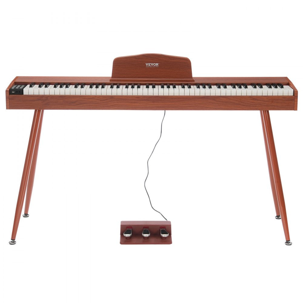 VEVOR 88 Key Fully Weighted Digital Piano Dual Keyboard Four Legged Stand 